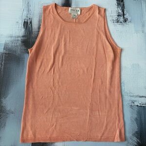 Oscar by Oscar de la Renta Peach Knit Tank Top Women’s XS – 100% Rayon
